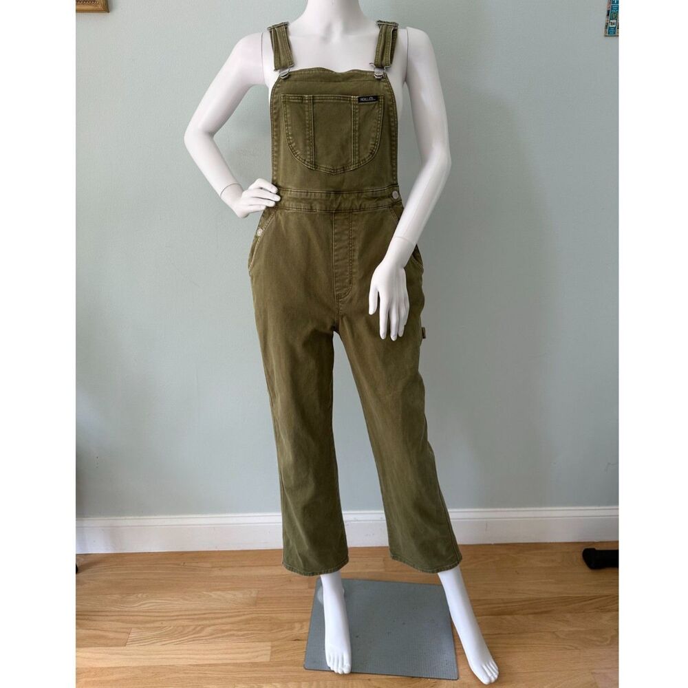 Rolla's Olive Green Overalls Utility Coverall Dungarees Women's Size Small